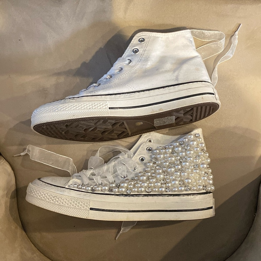 Free people Nan-ku couture bridal pearl sneakers